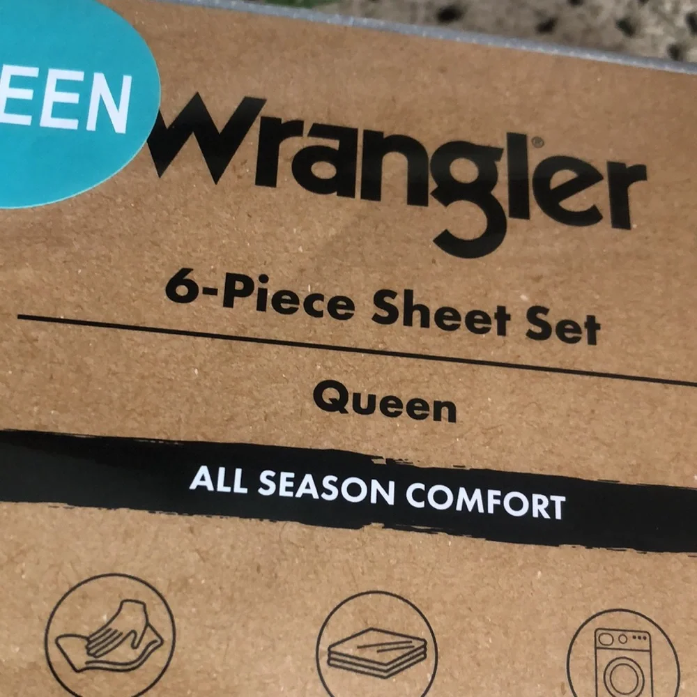 Wrangler QUEEN 6-Piece Sheet Set – Aztec Blue